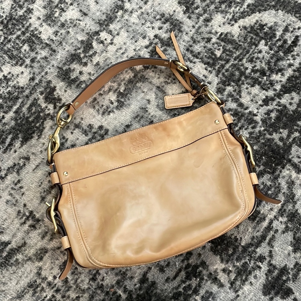 Coach Tan Leather Shoulder Bag